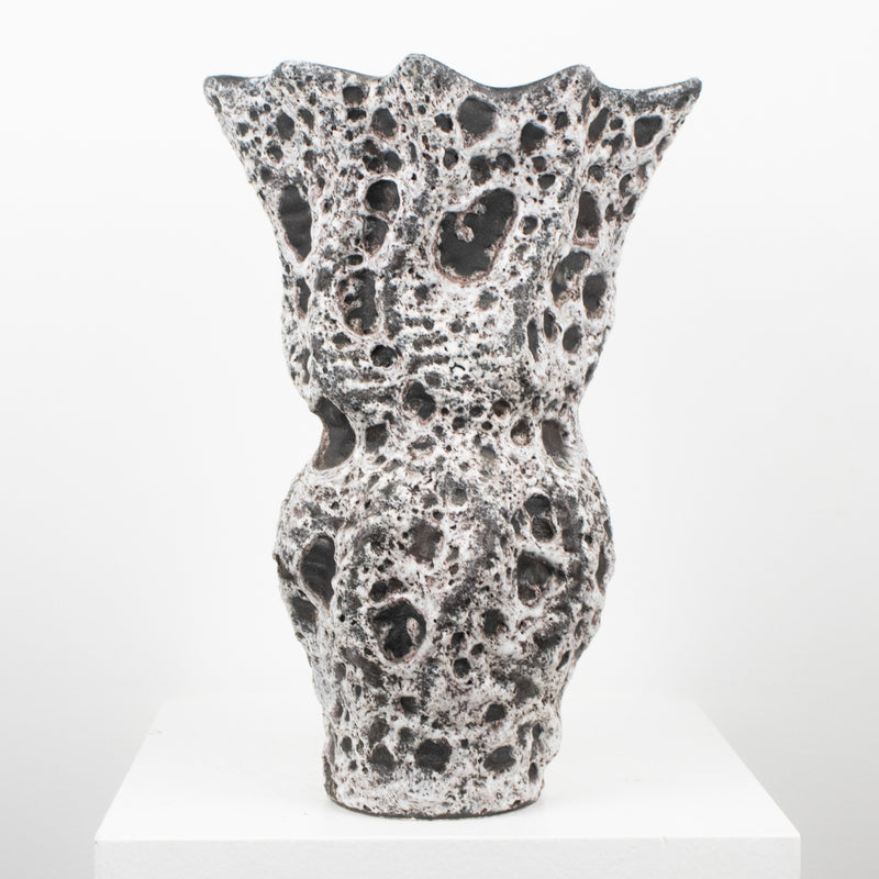 Vase Fat Lava Brun Creme DEBEAULIEU