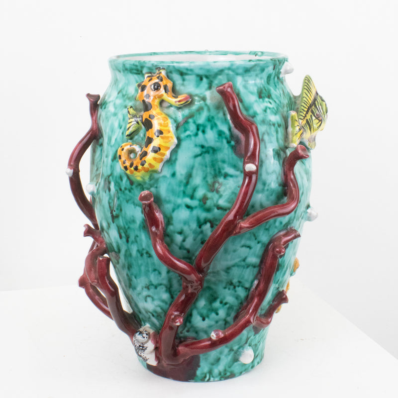 Vase Monaco Corail Poisson DEBEAULIEU