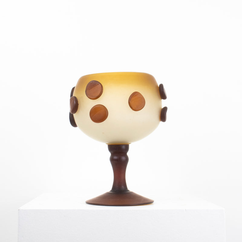 Coupe marron verre sablé pois DEBEAULIEU