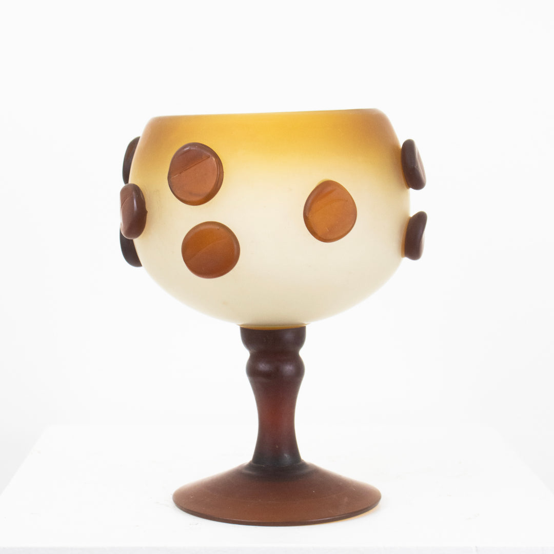 Coupe marron verre sablé pois DEBEAULIEU