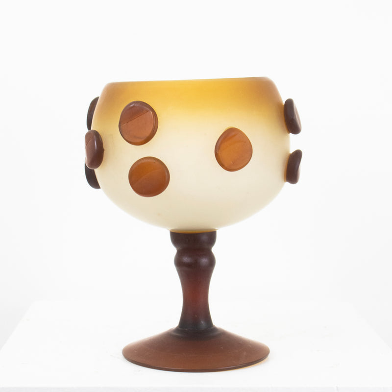 Coupe marron verre sablé pois DEBEAULIEU