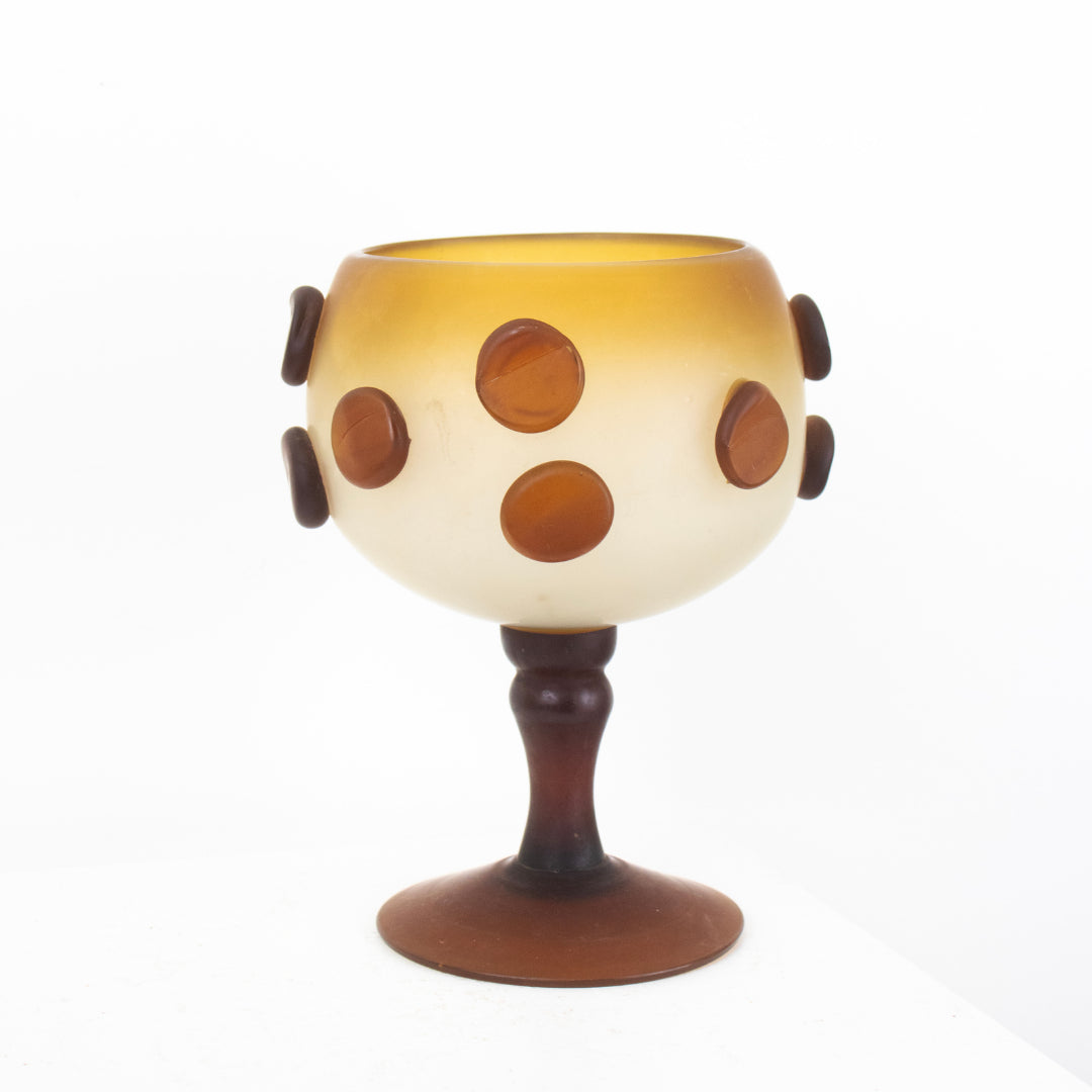 Coupe marron verre sablé pois DEBEAULIEU