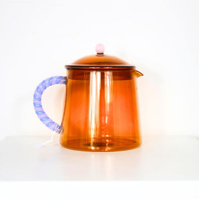 Théière en verre ambré DEBEAULIEU