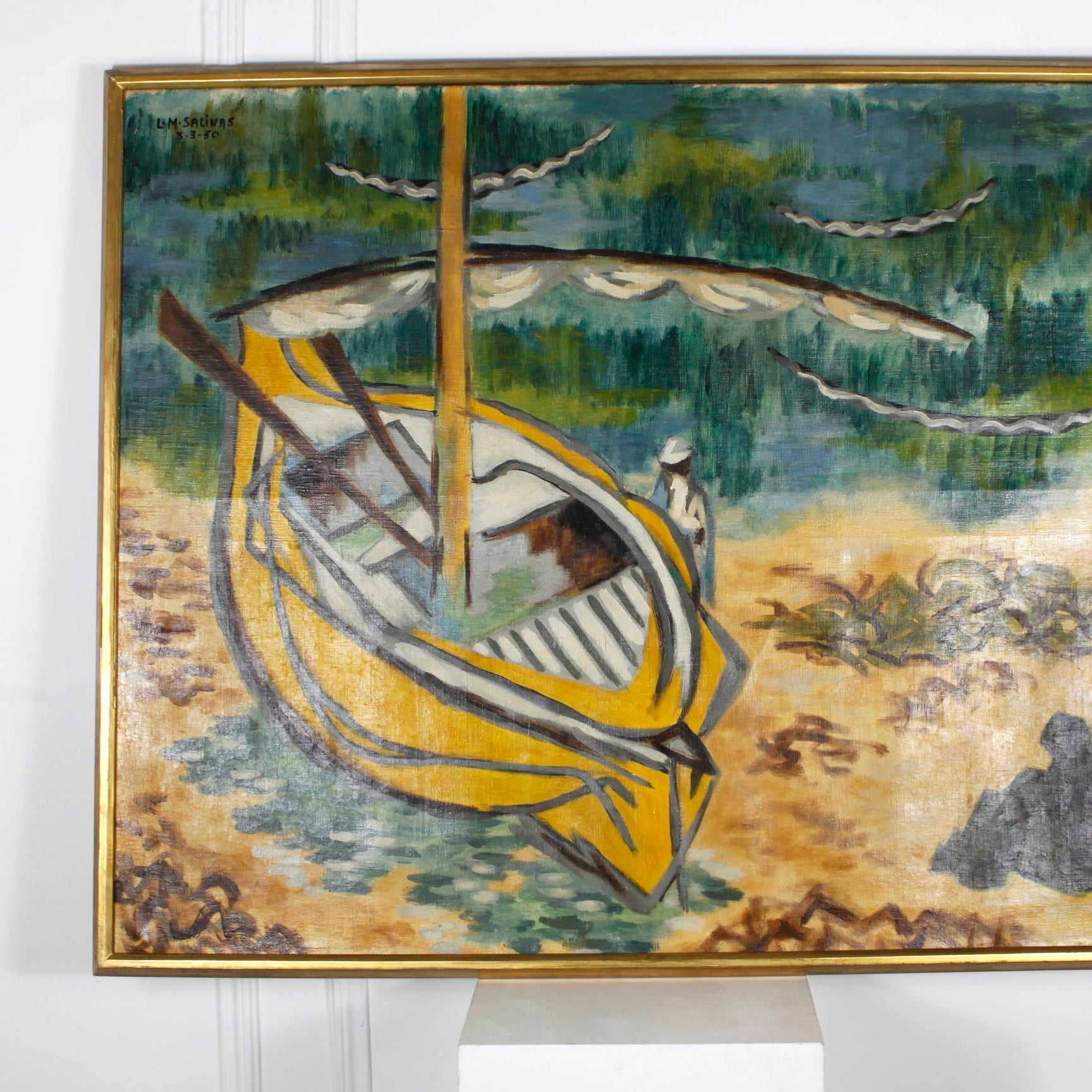 Huile sur toile LAURENT MARCEL SALINAS DEBEAULIEU PARIS