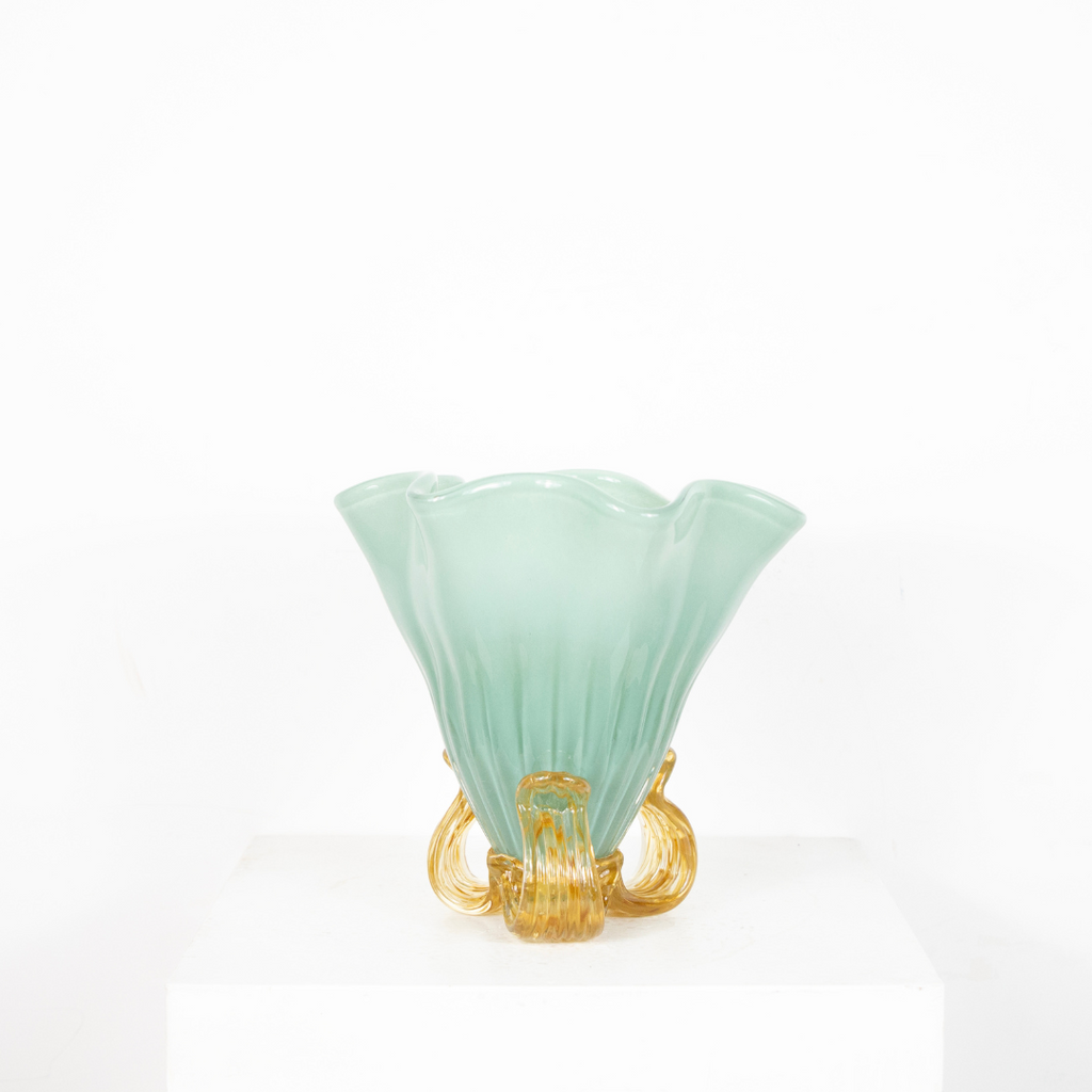 Vase amphore émeraude en verre soufflé (Copie) DEBEAULIEU