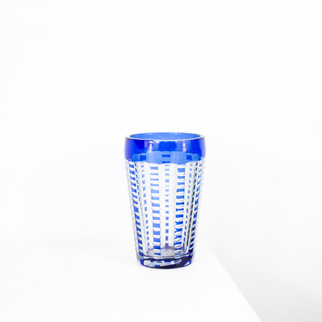 Petit vase verre bleu DEBEAULIEU