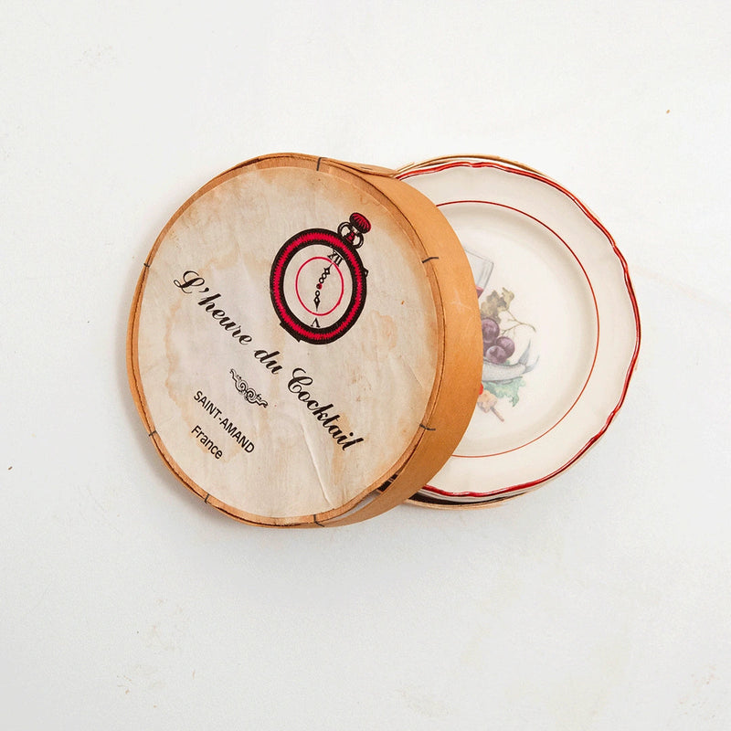 Assiettes Vintage à Décor Culinaire DEBEAULIEU