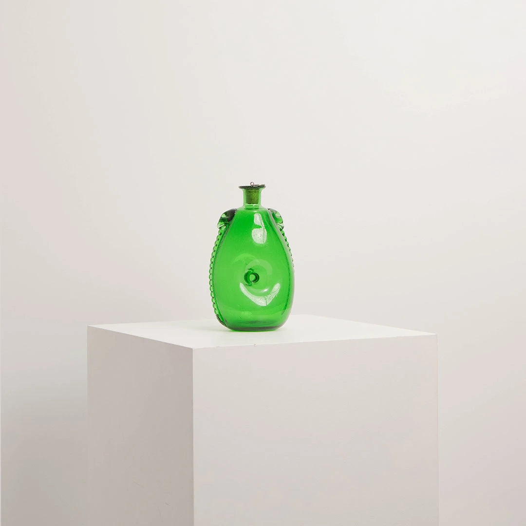 Carafe Ancienne en Verre Soufflé Vert DEBEAULIEU