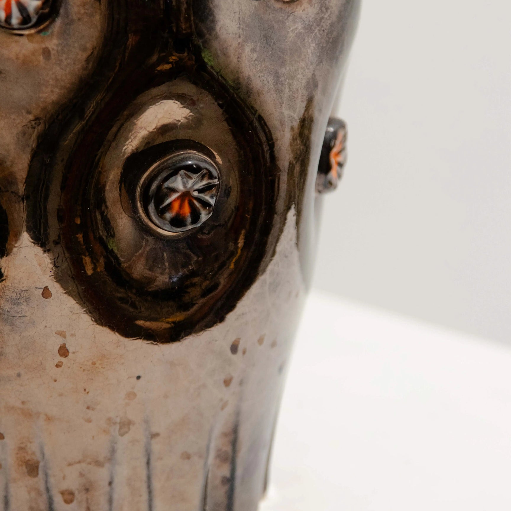 Vase Noir Métallisé Orange DEBEAULIEU