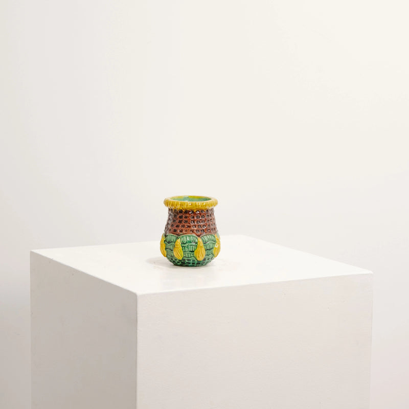 Mini Cache-Pot en Barbotine DEBEAULIEU