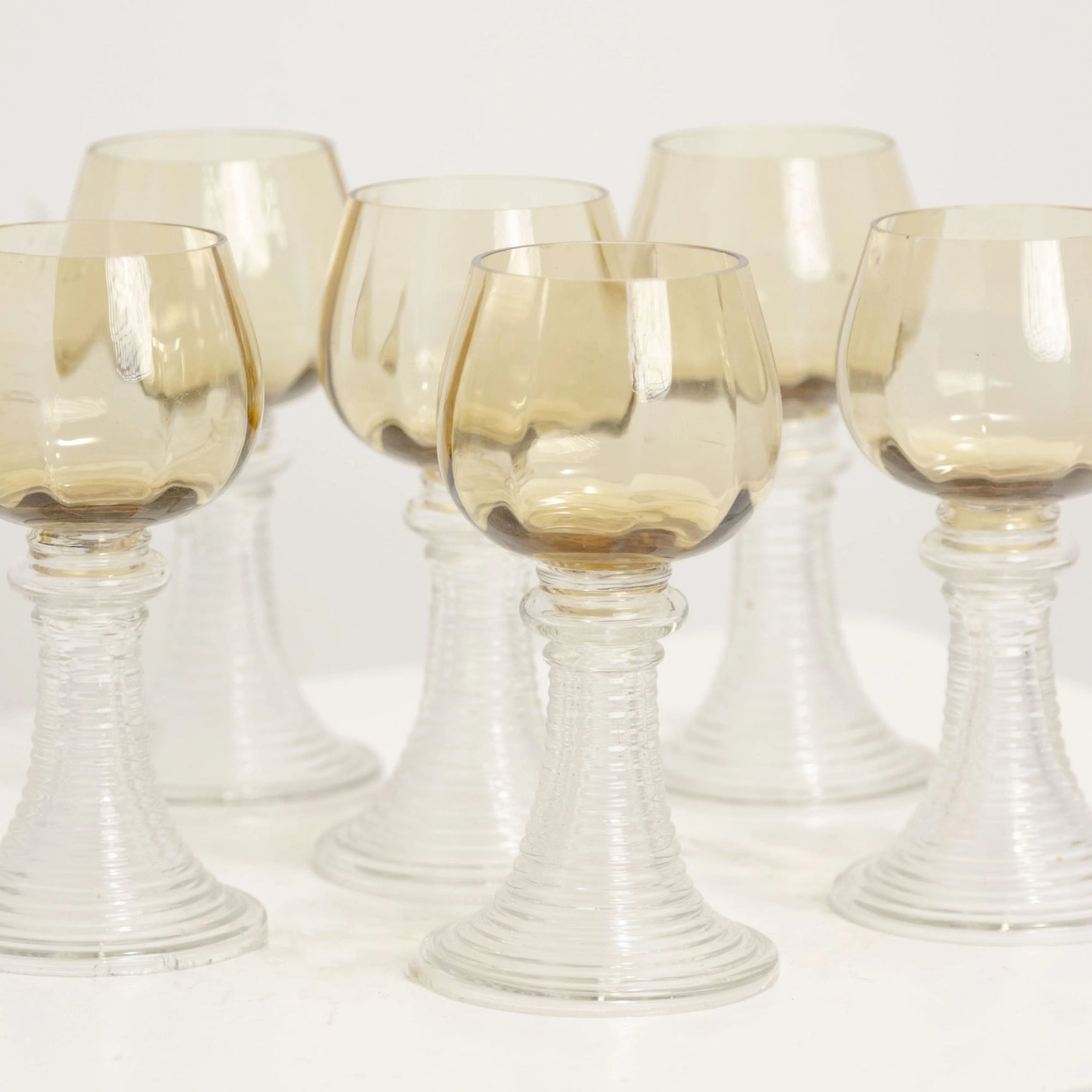 Paire de Verres Côtelés Ambre & Transparents DEBEAULIEU