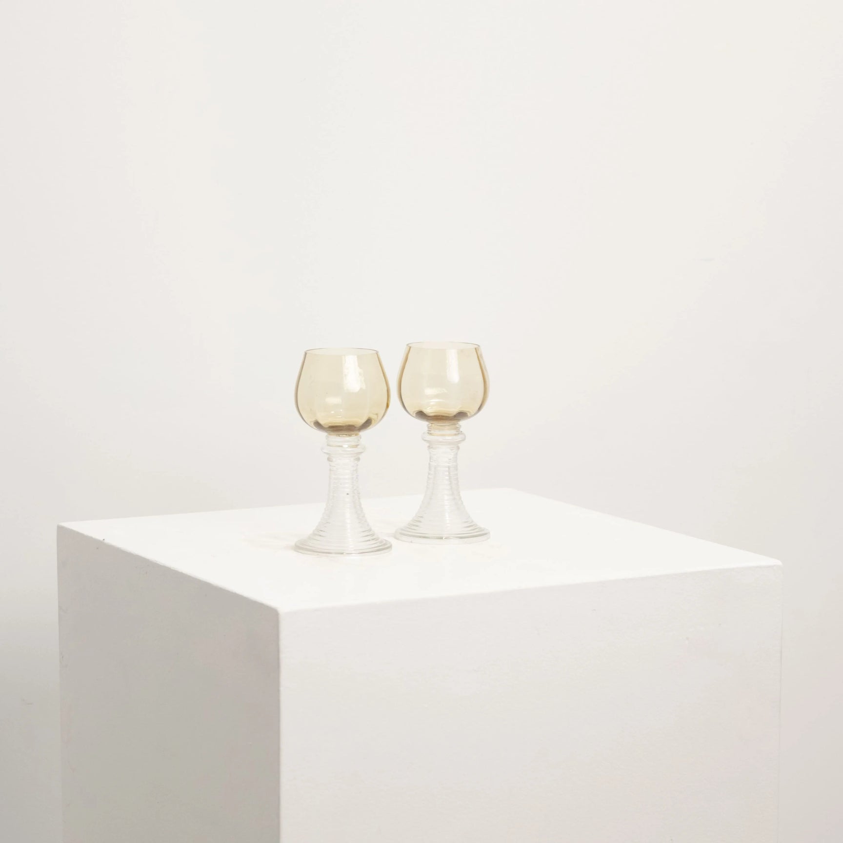 Paire de Verres Côtelés Ambre & Transparents DEBEAULIEU