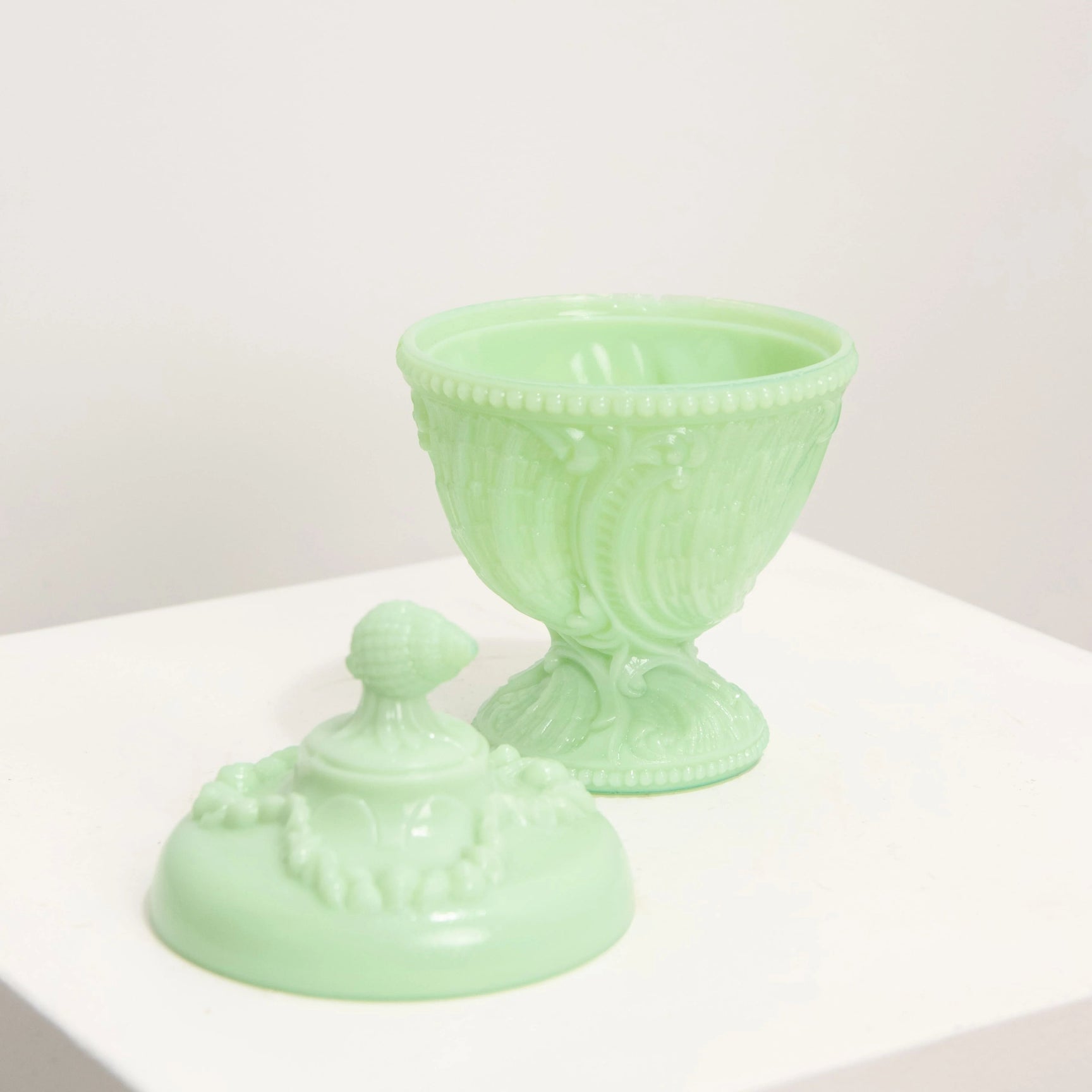 Drageoir en Opaline Jade Signé Portieux DEBEAULIEU