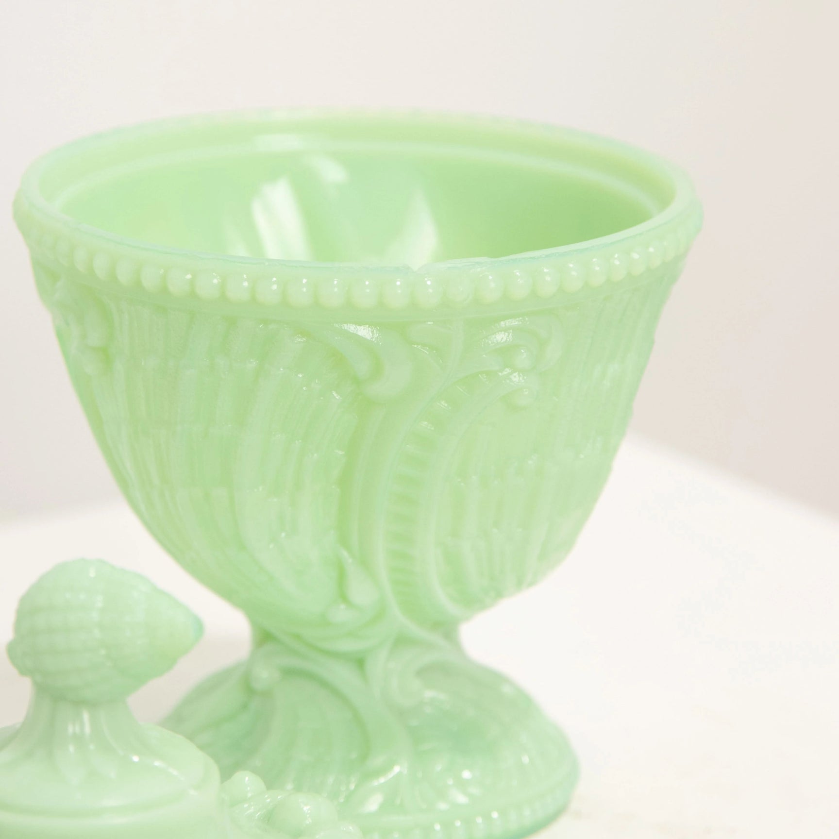 Drageoir en Opaline Jade Signé Portieux DEBEAULIEU