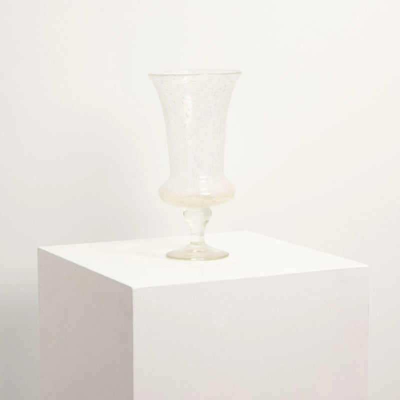 Vase Calice en Verre Bullé Transparent DEBEAULIEU