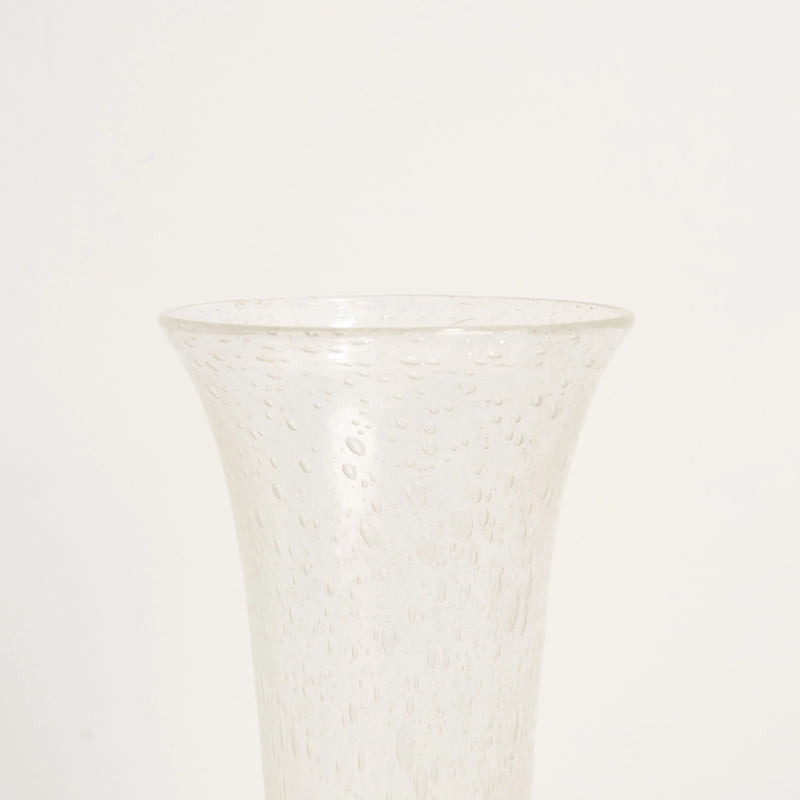 Vase Calice en Verre Bullé Transparent DEBEAULIEU