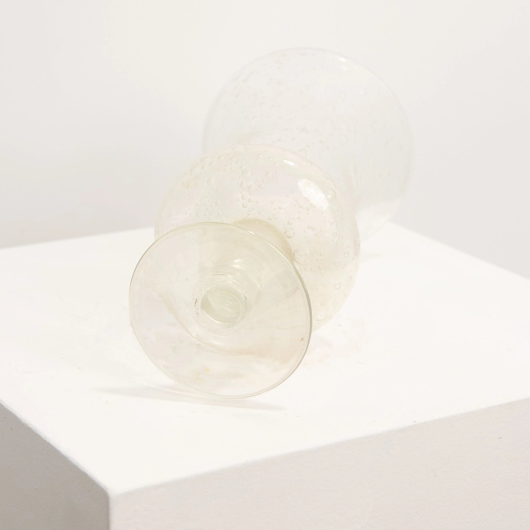 Vase Calice en Verre Bullé Transparent DEBEAULIEU