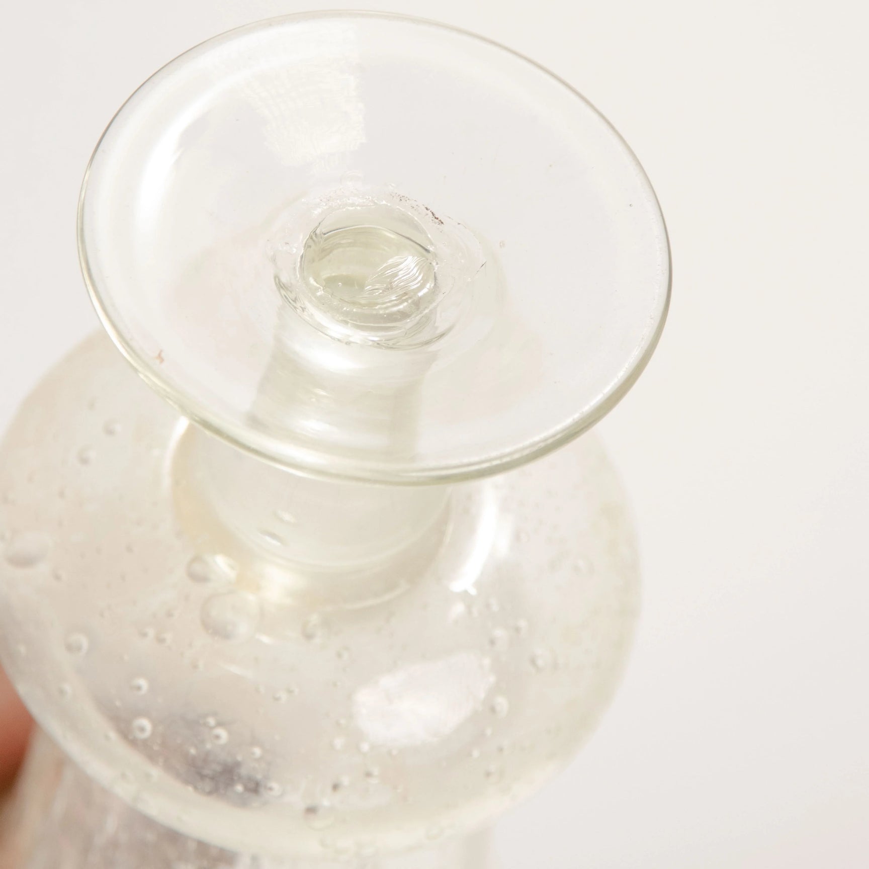 Vase Calice en Verre Bullé Transparent DEBEAULIEU