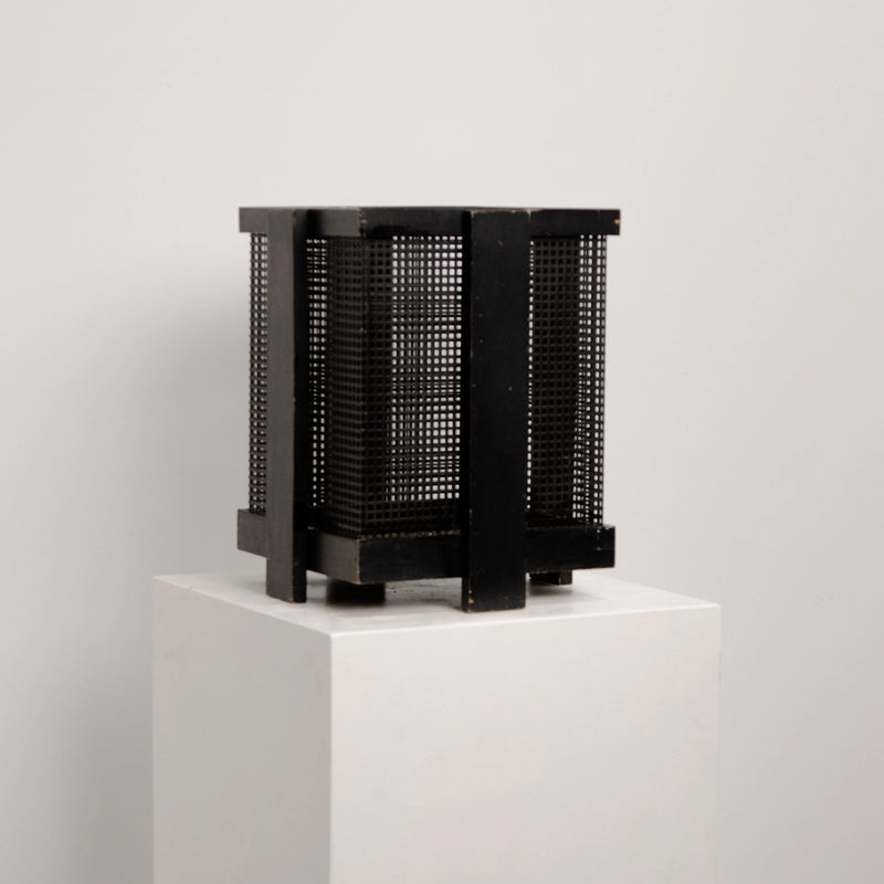 Cache-pot Cube Ajouré Noir