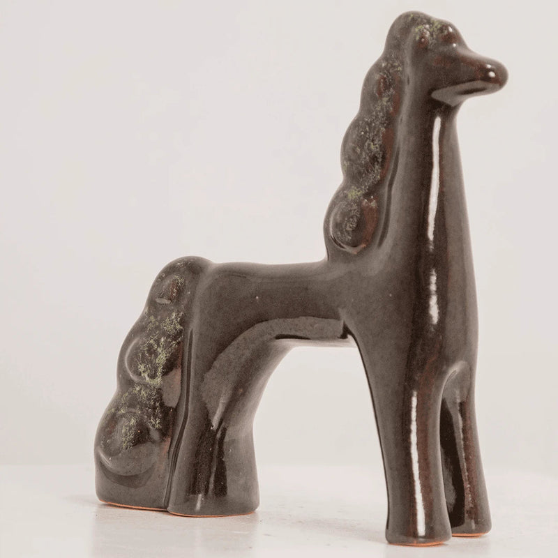 Chien Stylisé en Terre Cuite Émaillée DEBEAULIEU