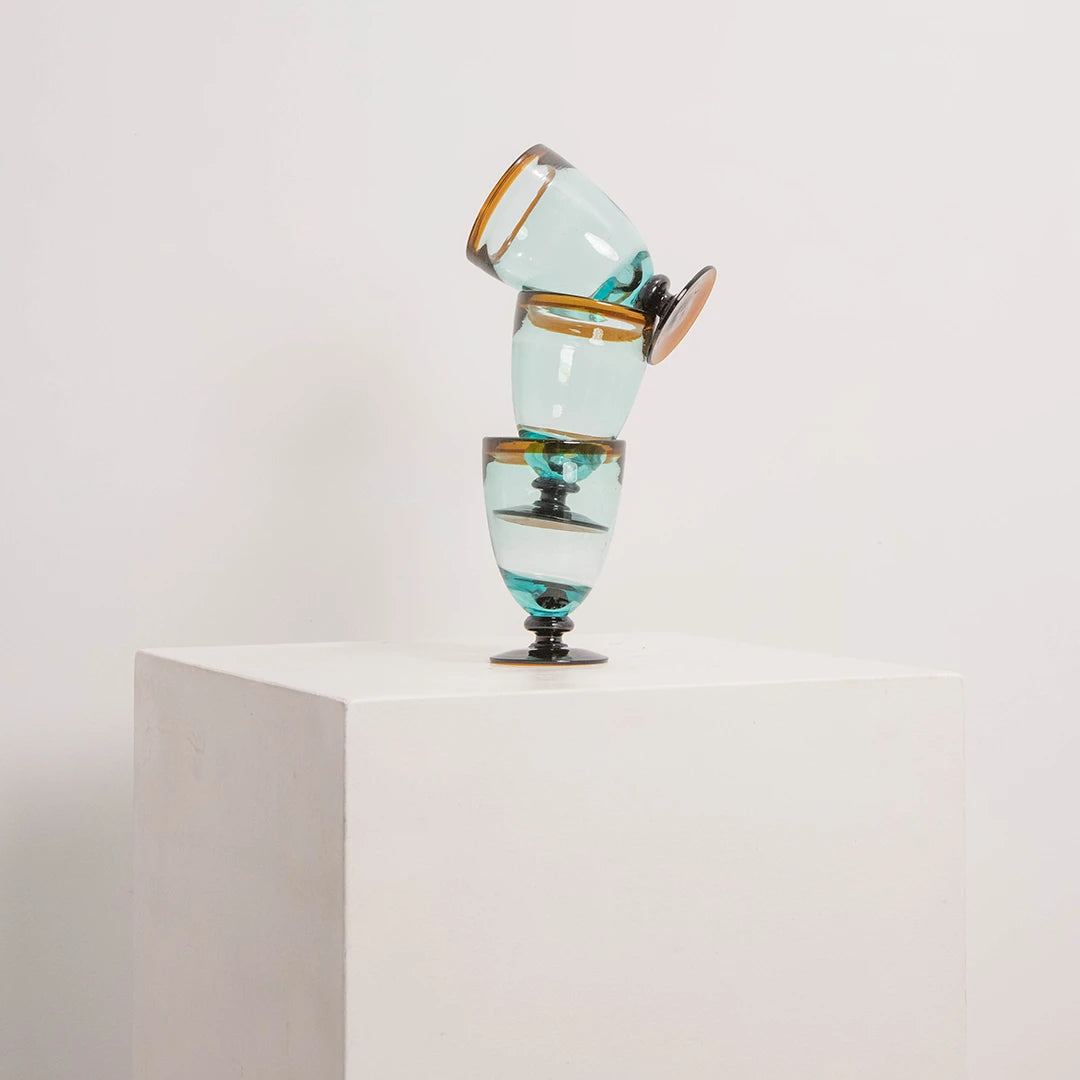 Verre à pied, grand INDIGENA FOLK ART