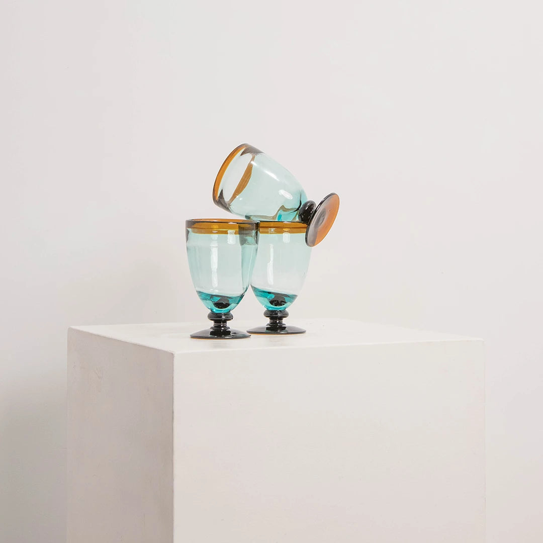 Verre à pied, grand INDIGENA FOLK ART