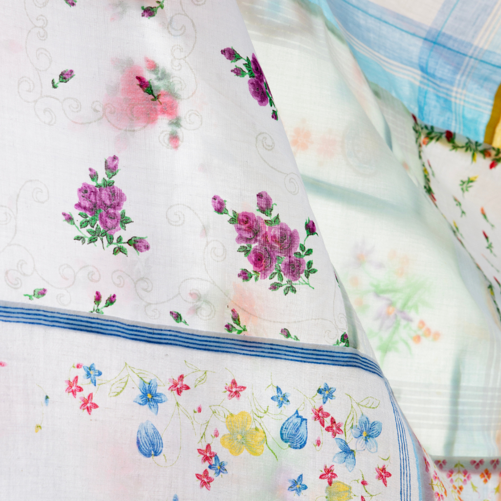 Nappe upcyclée patchwork floral coloré DEBEAULIEU PARIS