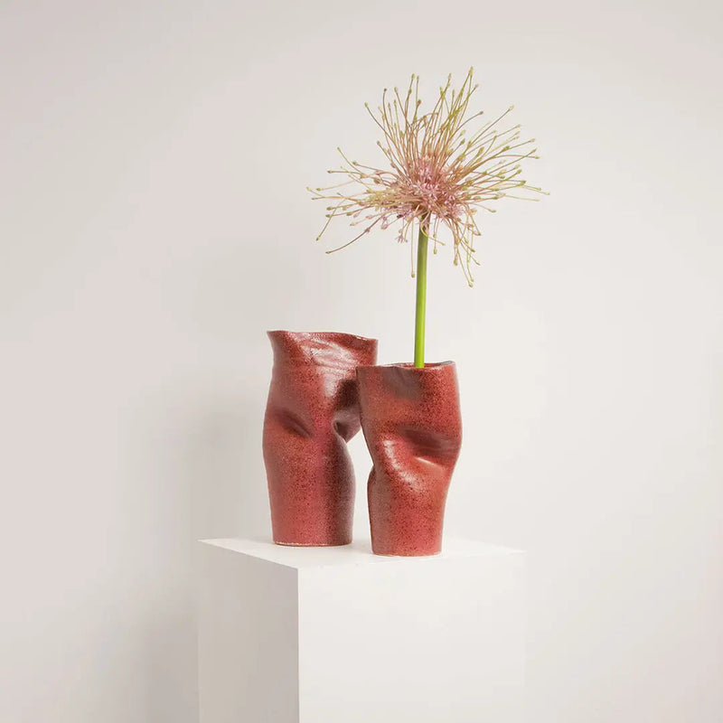 Vase en Céramique Songa Rouge BYBOO