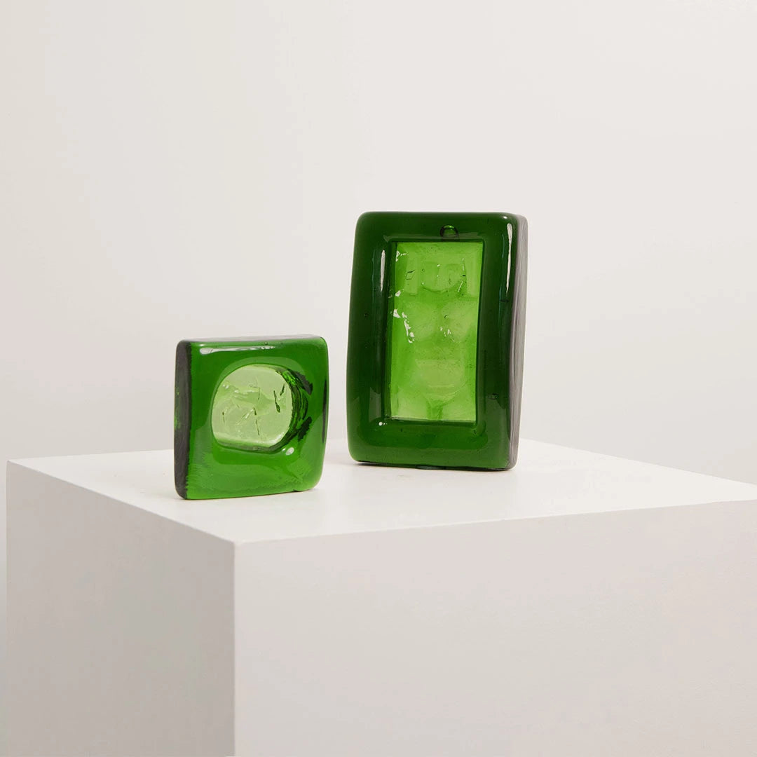 Vide-Poche en Verre Massif Vert Émeraude DEBEAULIEU