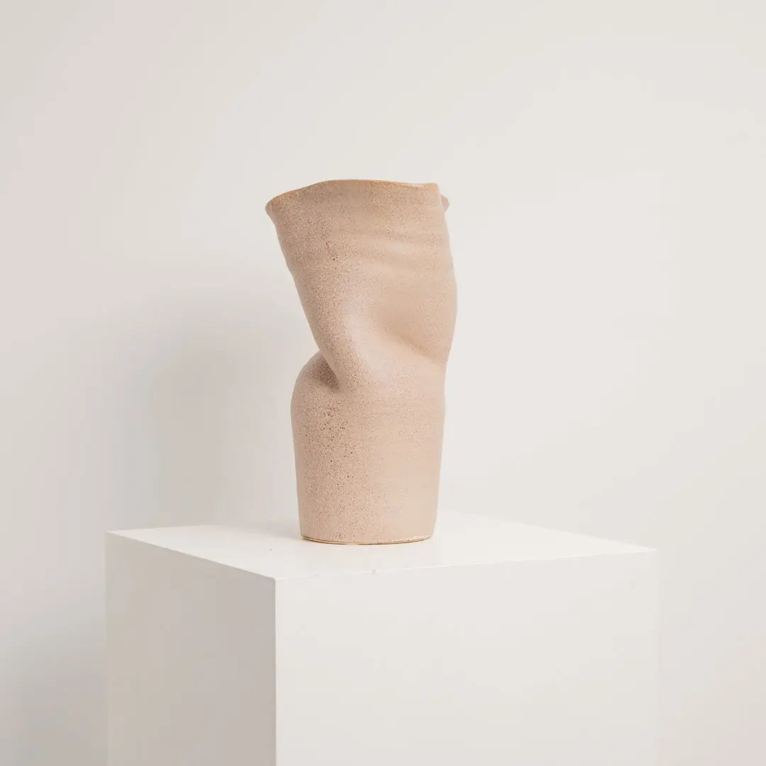 Vase en Céramique Songa Haut Beige BYBOO