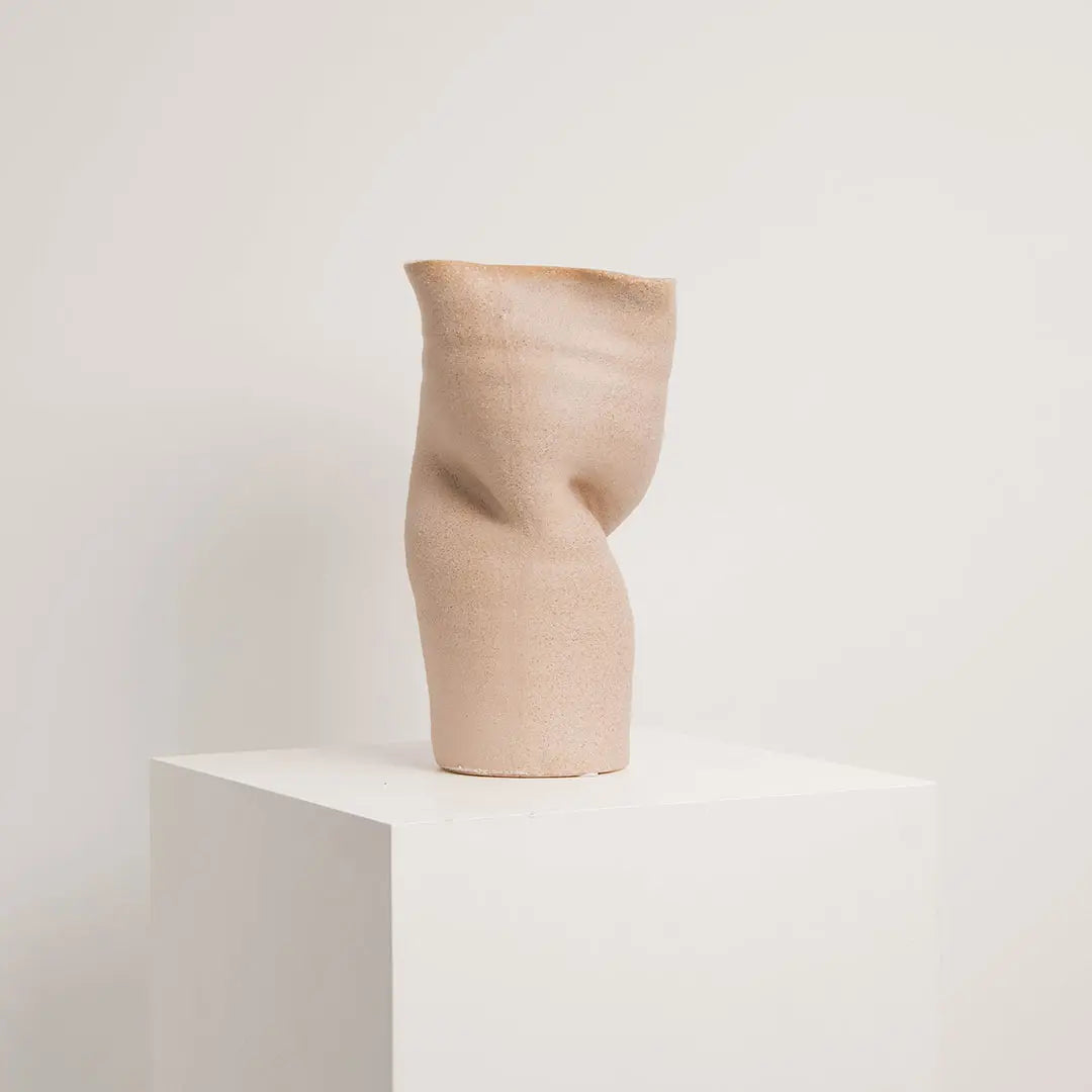 Vase en Céramique Songa Haut Beige BYBOO
