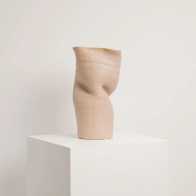 Vase en Céramique Songa Haut Beige BYBOO