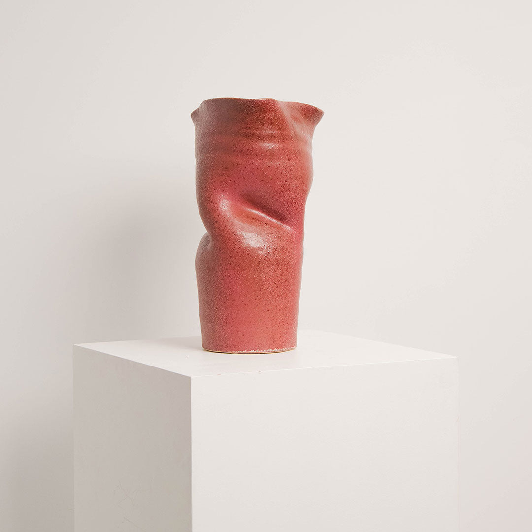 Vase en Céramique Songa Haut Rouge BYBOO