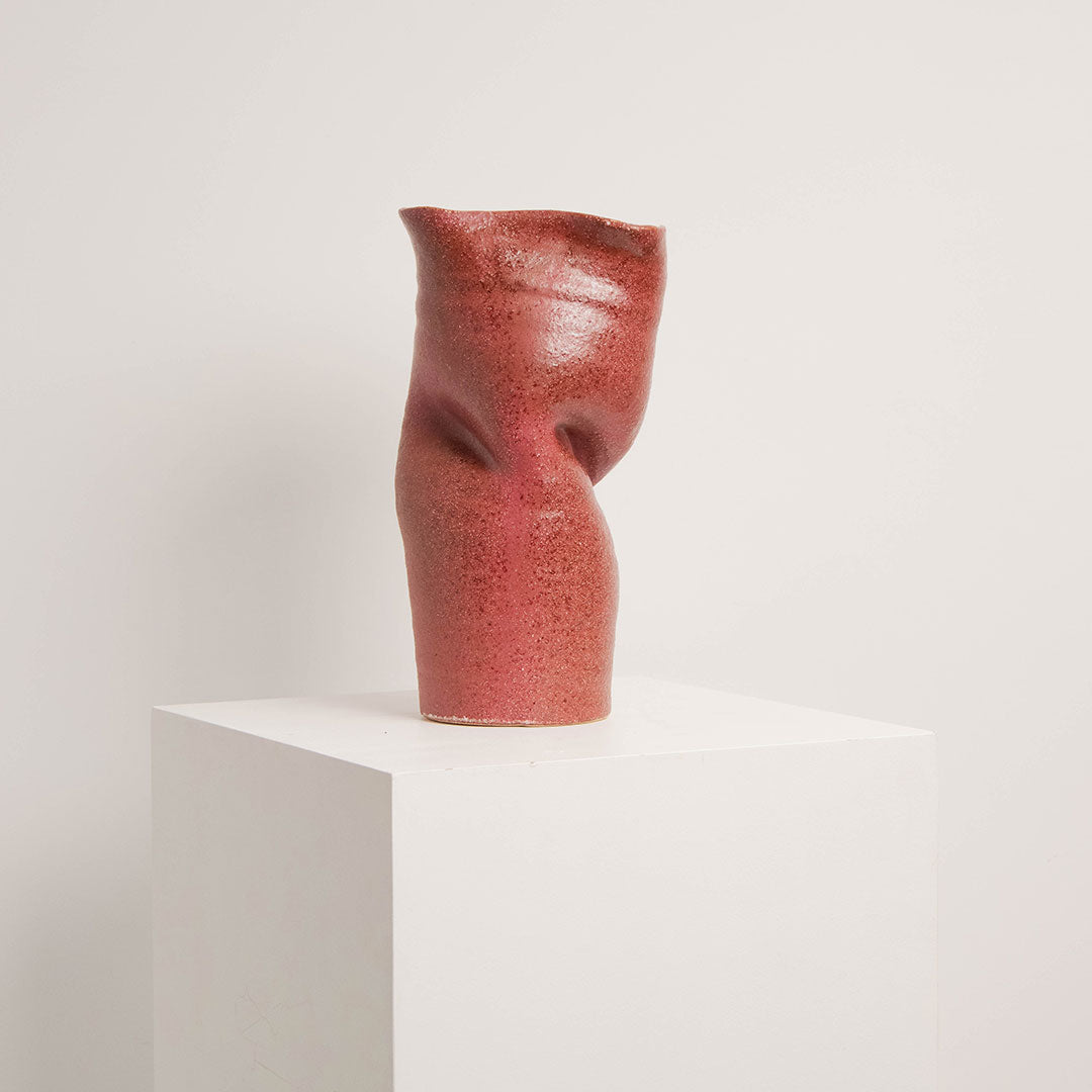 Vase en Céramique Songa Haut Rouge BYBOO