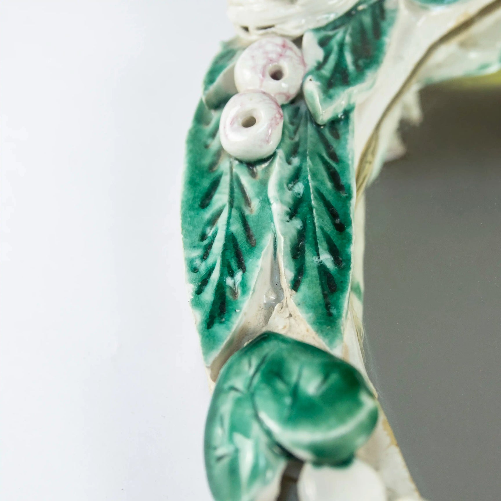 Miroir turquoise et blanc Debeaulieu