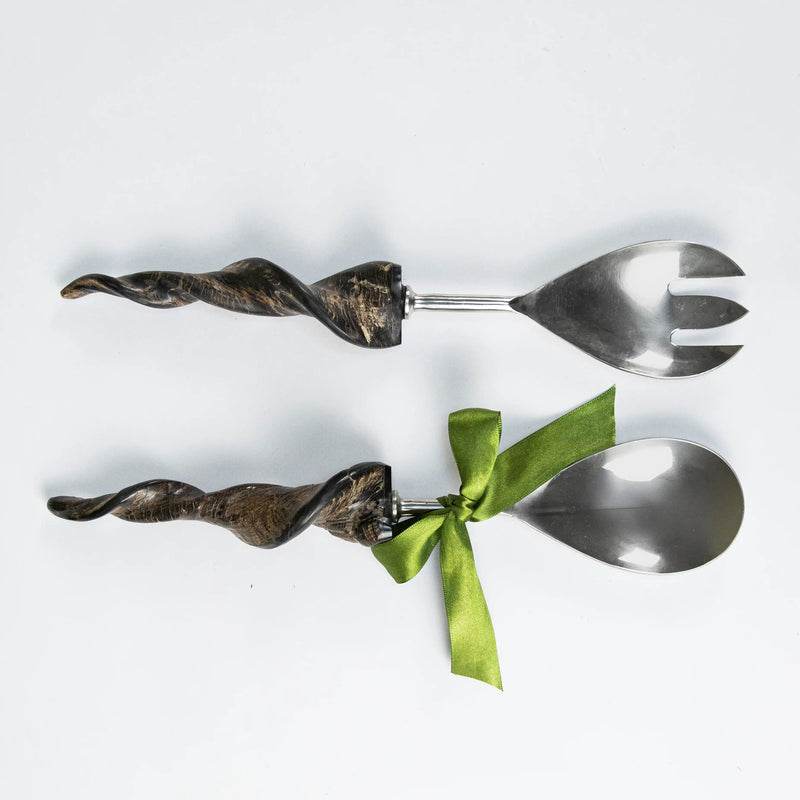 Couverts de Service en Corne Torsadée DEBEAULIEU