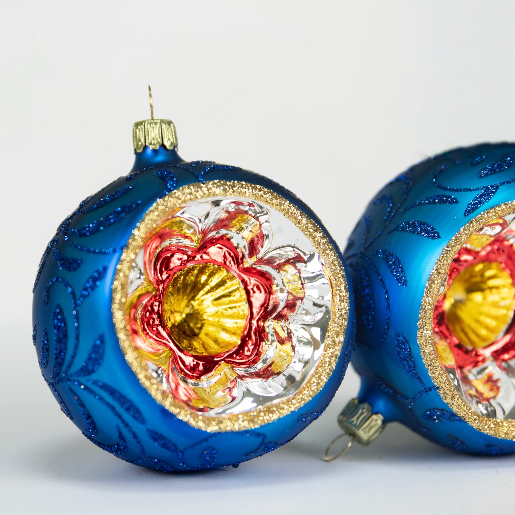 Ornement Reflector balls - rouge/vert/bleu Nostalgie