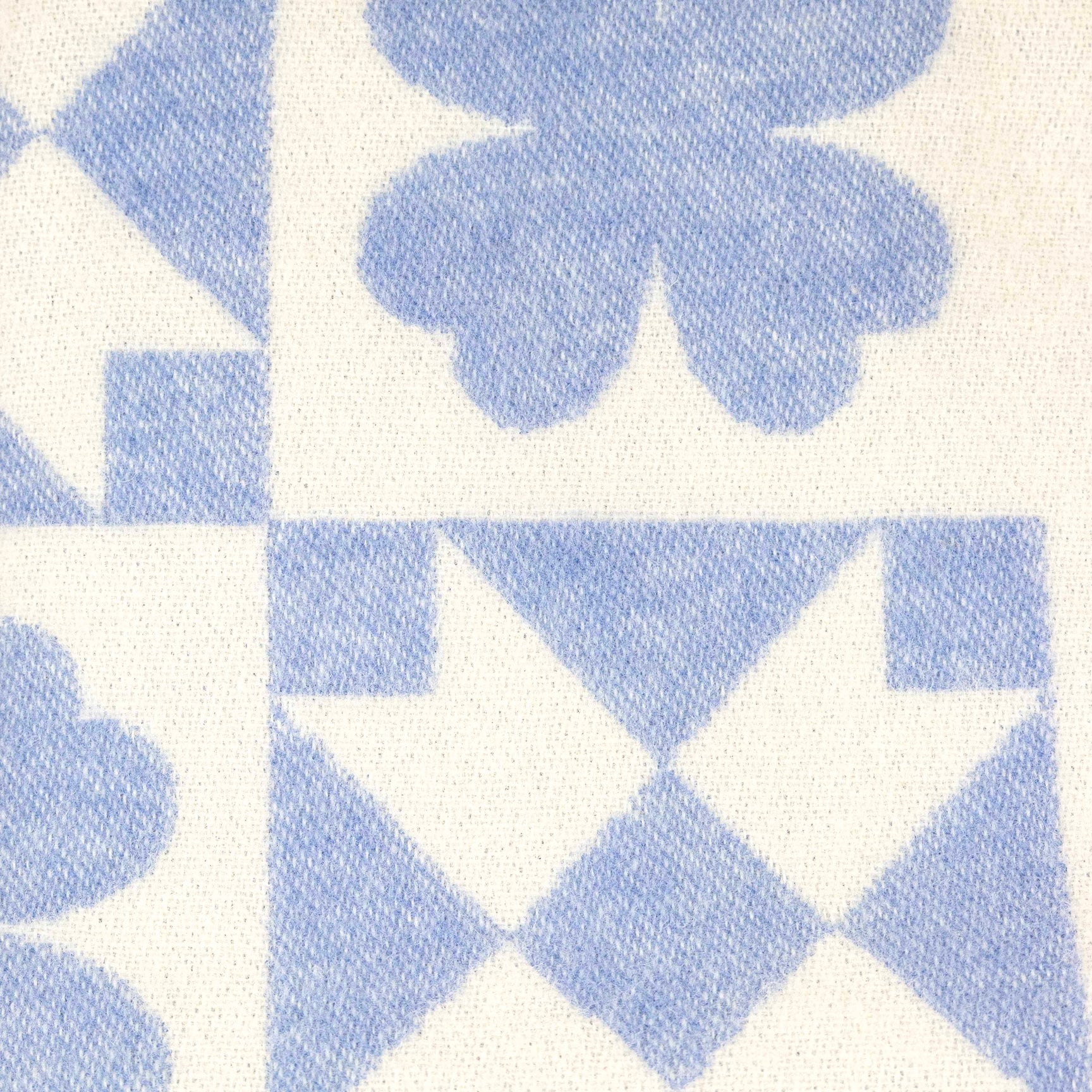 Plaid Patch Trèfle Bleu Ciel DEBEAULIEU