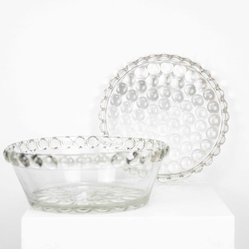 Plat en Verre et Saladier Bullé DEBEAULIEU