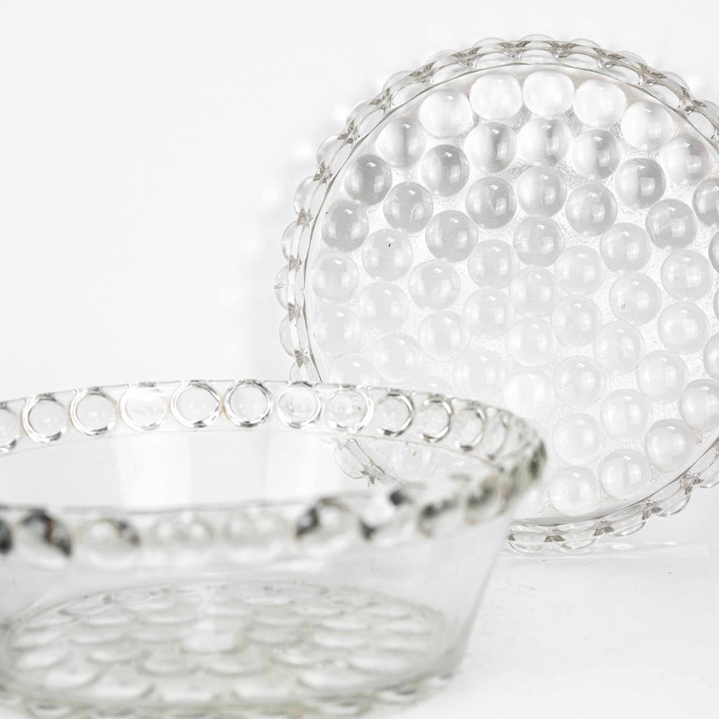 Plat en Verre et Saladier Bullé DEBEAULIEU