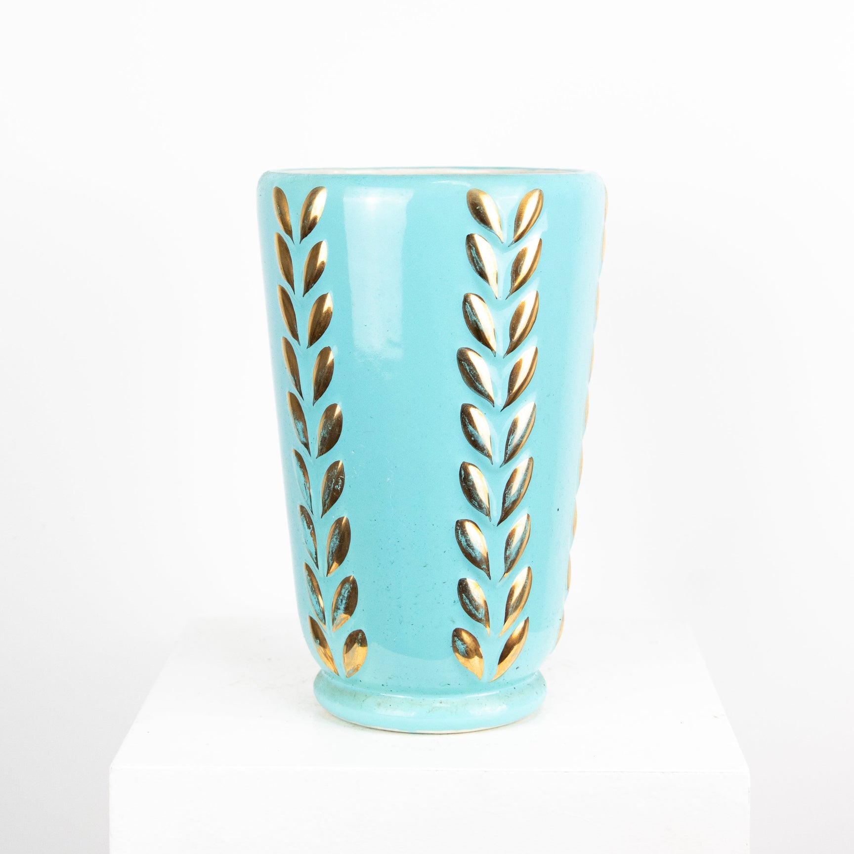 Vase bleu doré DEBEAULIEU