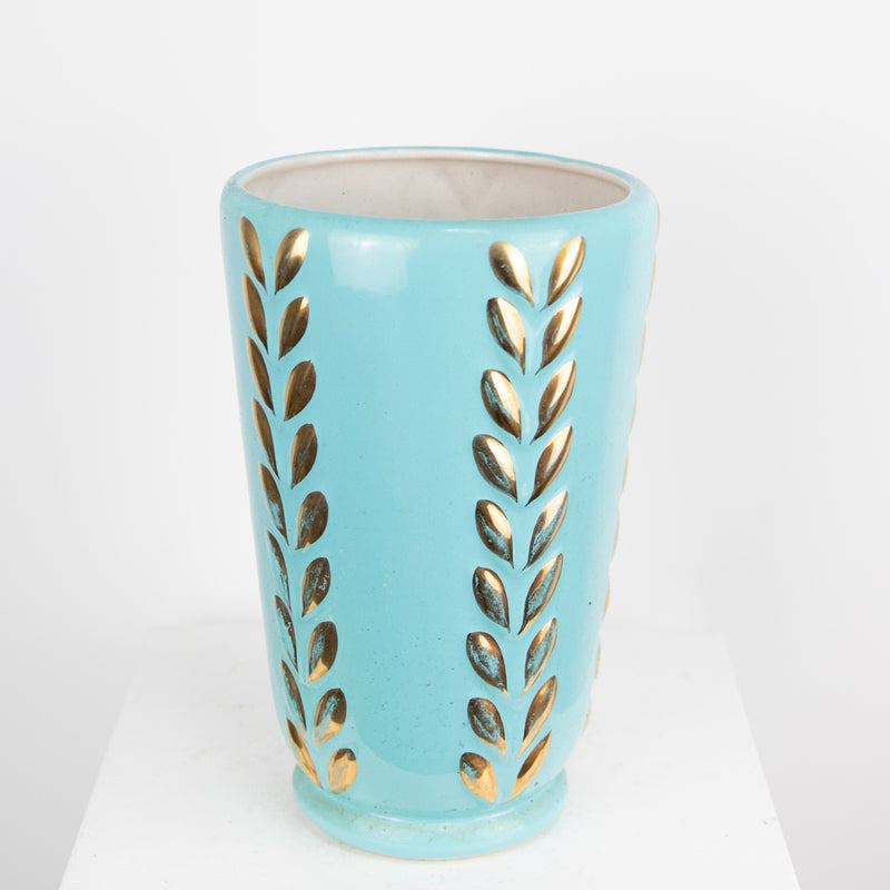 Vase bleu doré DEBEAULIEU