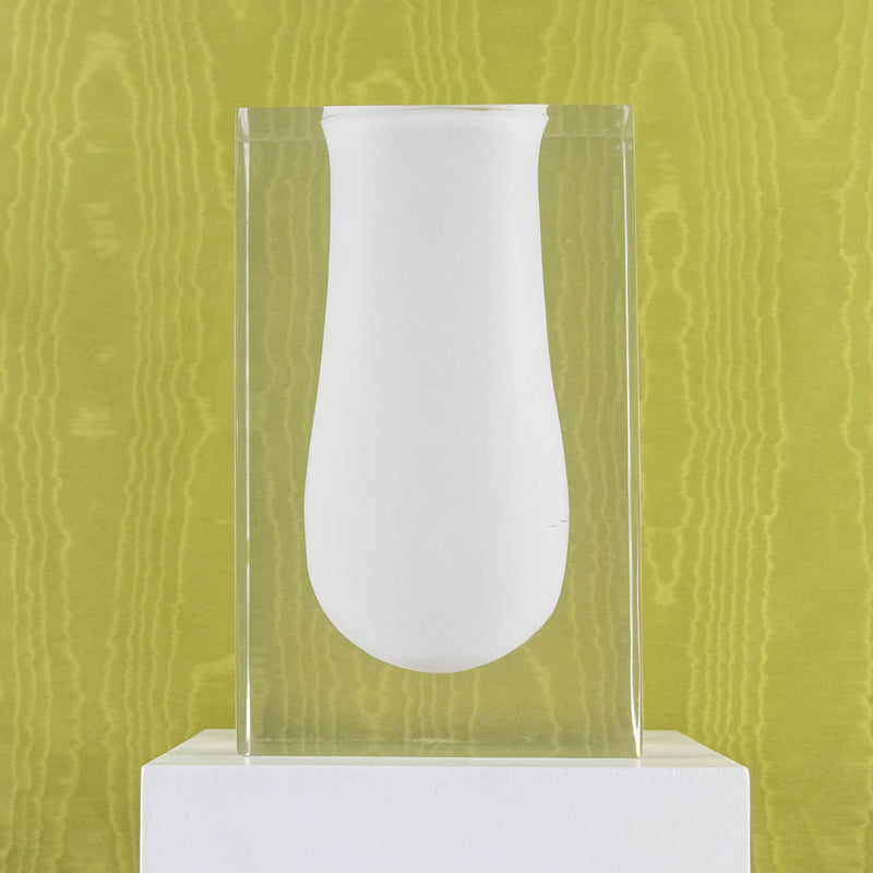 Vase Cubique blanc DEBEAULIEU