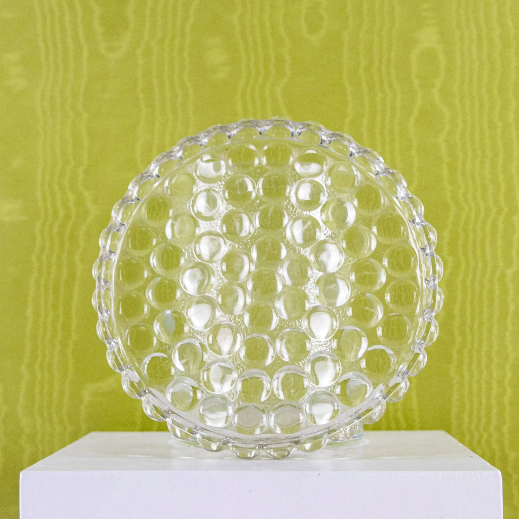 Plat en verre et saladier bullé duo Debeaulieu