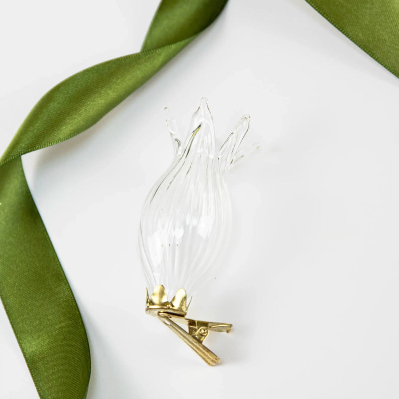 Ornement Vase en verre transparent Shishi