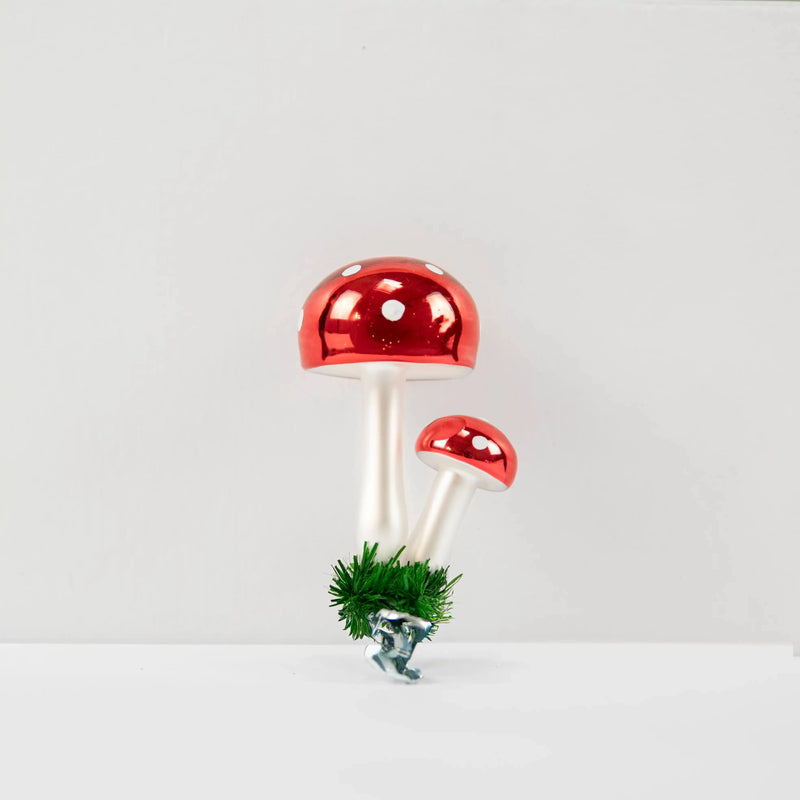 Ornement Champignon double GLASBLASEREI THURINGE