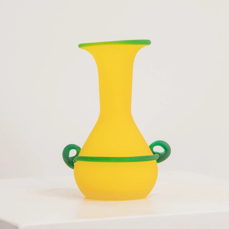 Vase en Verre Satiné Jaune DEBEAULIEU