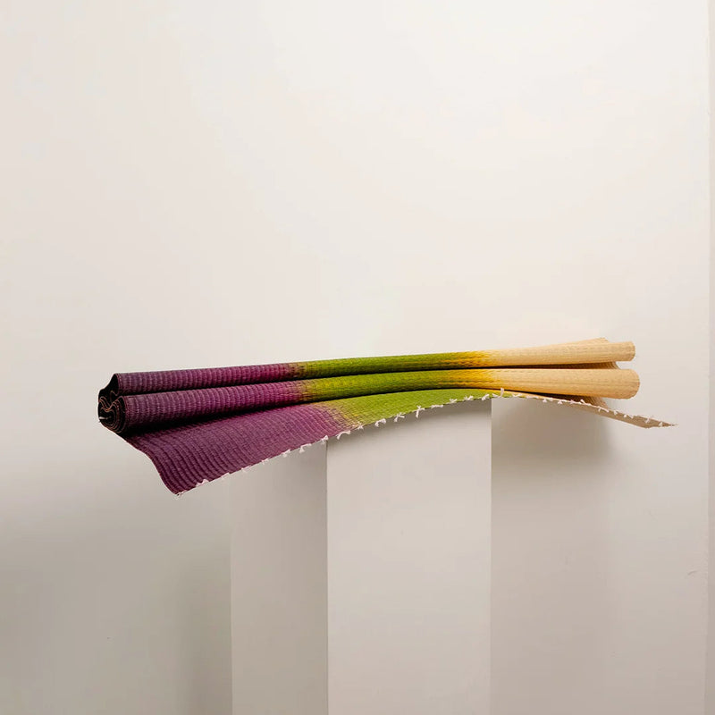 Grande Natte Tressée Aubergine et Kaki SARANY SHOP