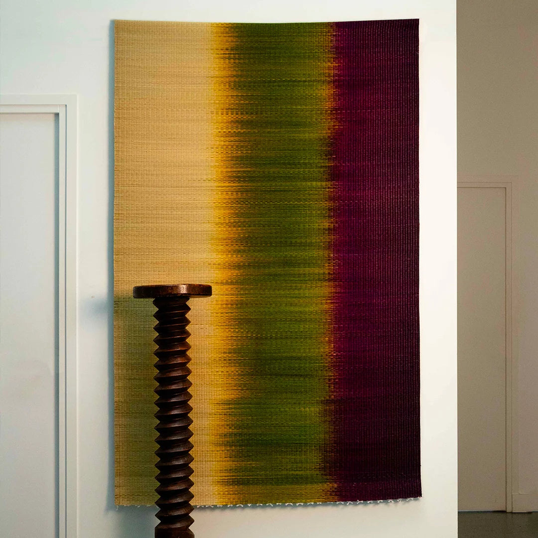 Grande Natte Tressée Aubergine et Kaki SARANY SHOP