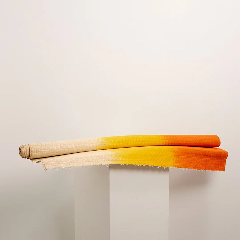 Grande Natte Tressée Jaune, Orange et Naturel SARANY SHOP